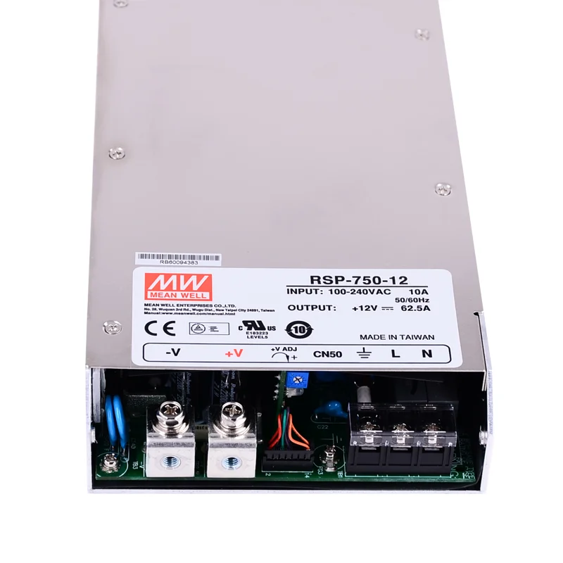 Mean Well RSP-750-12 meanwell 12VDC/62.5A/750W Single Output with PFC Function Power Supply online store