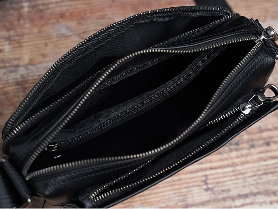 NUPUGOO Casual männer Schulter Tasche Aus Echtem Leder Mode-Trend Messenger Original Kleine Crossbody Zipper Tasche Für 9,7 Zoll Ipad – Detail 20
