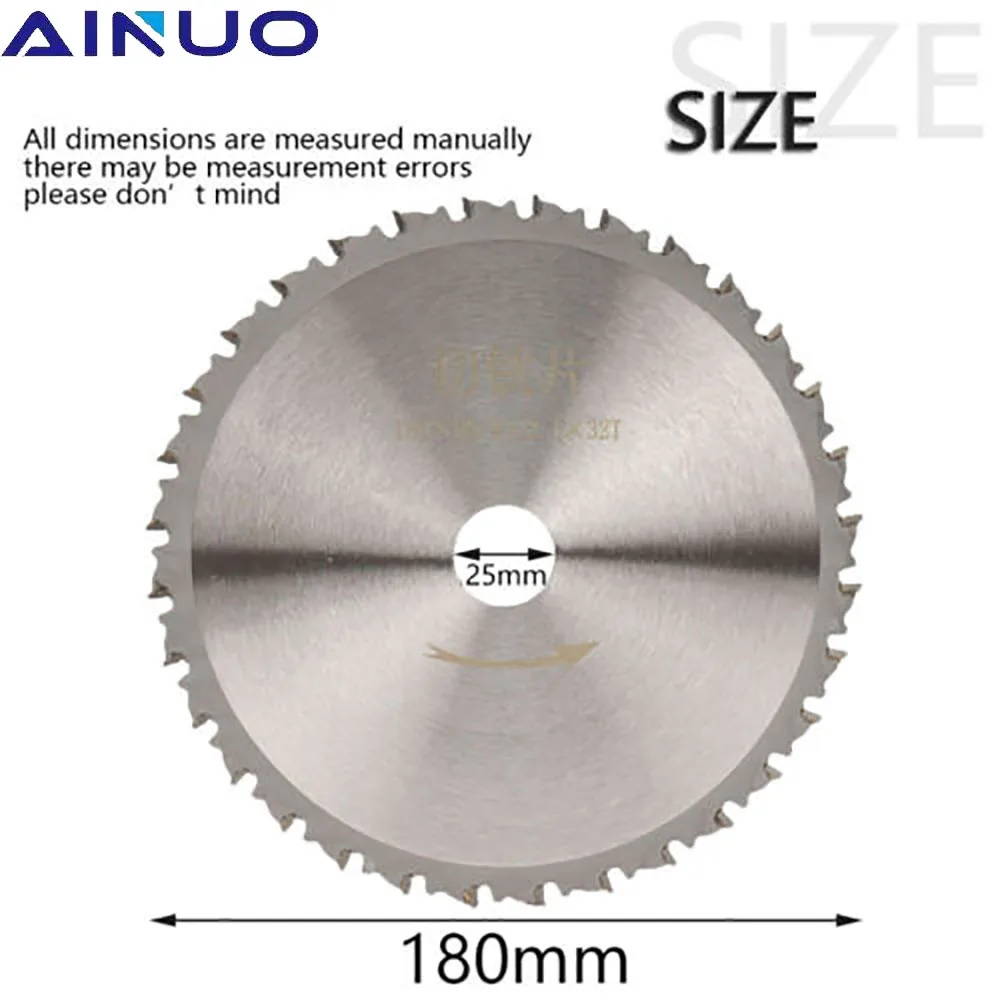 180mm Carbide Circular Saw Blade 7 inch Metal Cutting Disc for Cutting Machine Professional Cutting Stainless Iron Wood 32T Saw