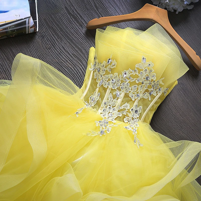 Sweet Princess Tulle Prom Dresses ผู้หญิงไม่มีแขนกุดสั้น Homecoming ชุด Gowns งานแต่งงาน2021