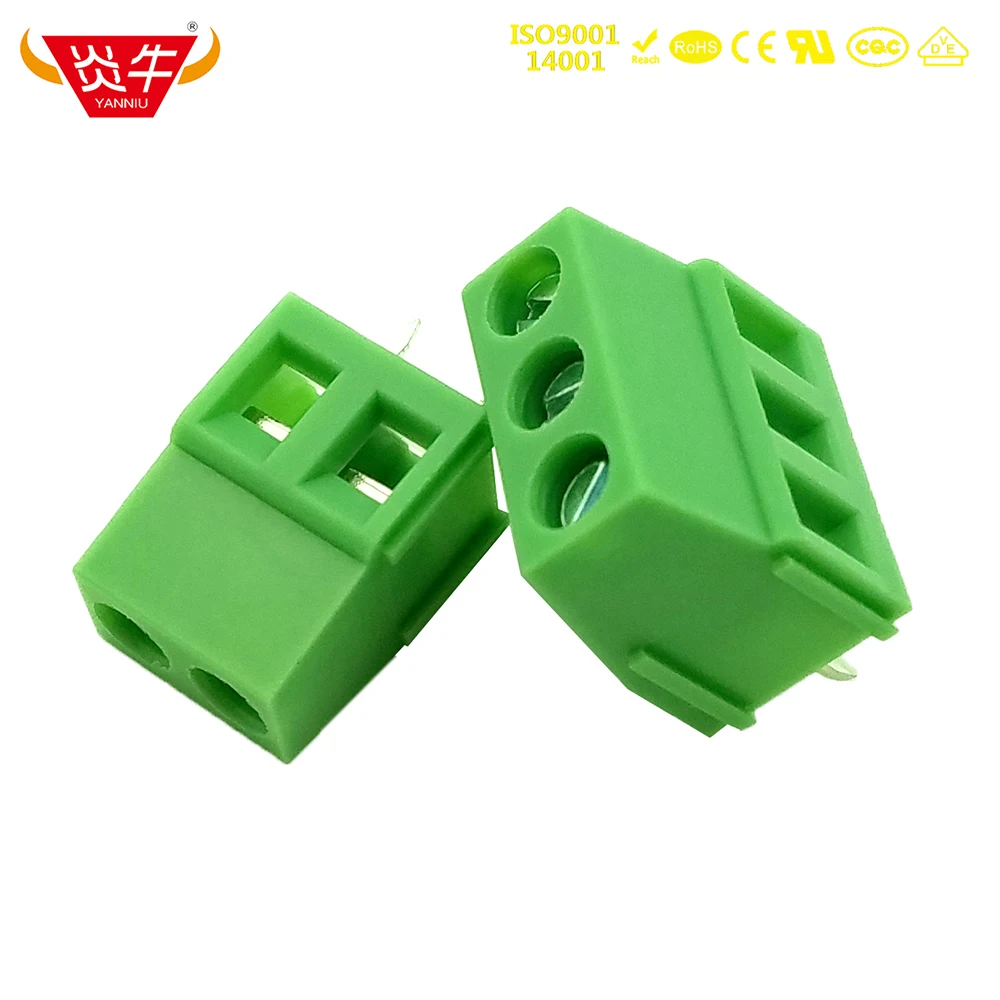 10Pcs 5.0mm DG500 KF128 5.0 2P 3P PCB CONNECTOR UNIVERSAL SCREW TERMINAL BLOCK KF128L 2PIN 3PIN MKDS 1,5 PHOENIX CONTACT KEFA