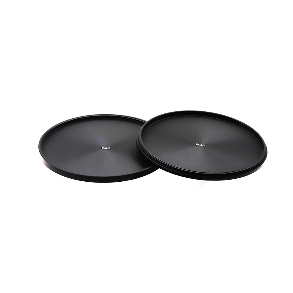 86mm / 95m Metal Screw-in Lens Filter Stack Cap Set for 86mm / 95mm filters Black Aluminum Alloy