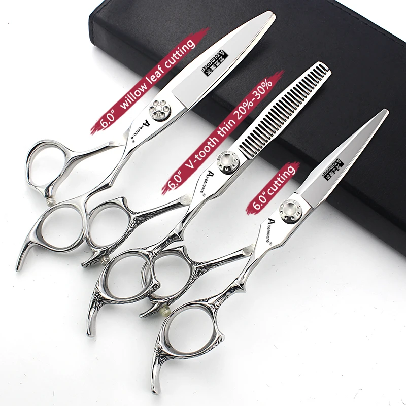 Professional 6 inch hairdresser and barber thinning scissors for hair cutting Japanese professional hair scissors Custom logo