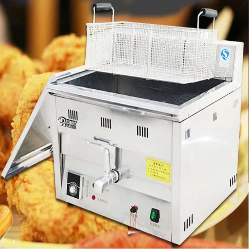 

6000W Commercial Fryer Stall Single-cylinder 20L Large-capacity Fried Machine Fast-Heating Snack Maker Electric Fryer Food Chips