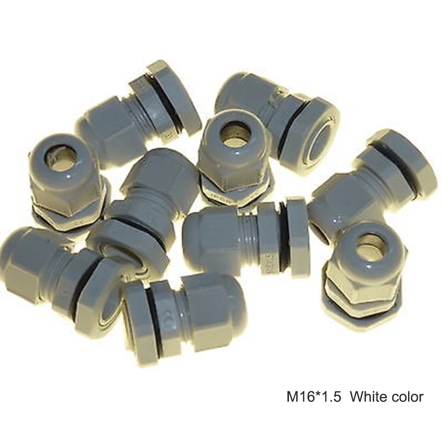 

100pcs x 16 MM Compression Cable Glands Grey Waterproof IP68 M16 TRS Stuffing