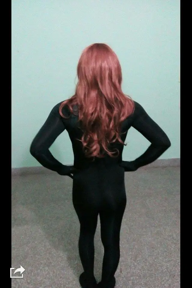 Traje Zentai fetiche Unisex, medias transparentes de seda transparente negra (SL03)