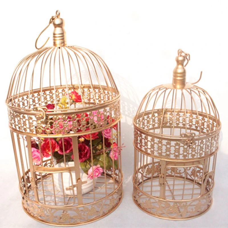 European-style metal bird cage iron bird cage wedding decoration flower cage decoration flower pot succulent bird cage