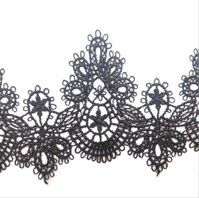 

30Yards Black White Guipure Water Soluble Craft Chantilly Lace Trim Fabric DIY Wedding Sewing Accessories