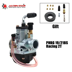 Alonctar- Motorcycle Carburador Carb Dellorto PHBG 19BS/21BS Racing 2T For Yamaha BWS ZUMA BUMP APRILIA MBK AEON BETA BEELINE