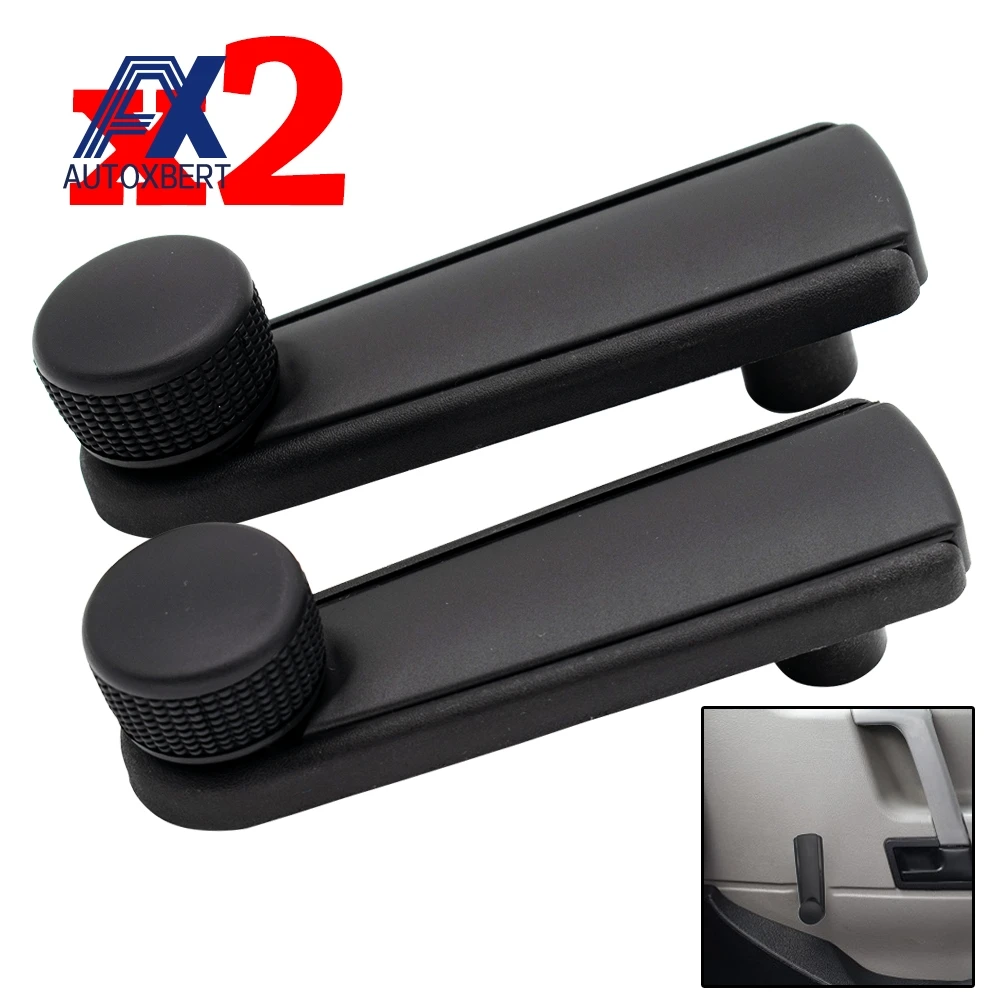 2PCS Window Winder Crank Handle Regulator Cover 357837581 For VW T4 1990-1994 Transporter Carrado 1984-1992 Passat 1982-1992