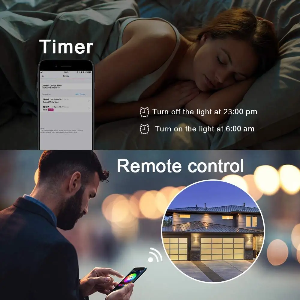 10M 20M 30M 5050 WIFI RGB LED Strip Works With Alexa Google Home IFFFT Controlled By Smart Phone DC 12V Flexible LED Tape Ribbon