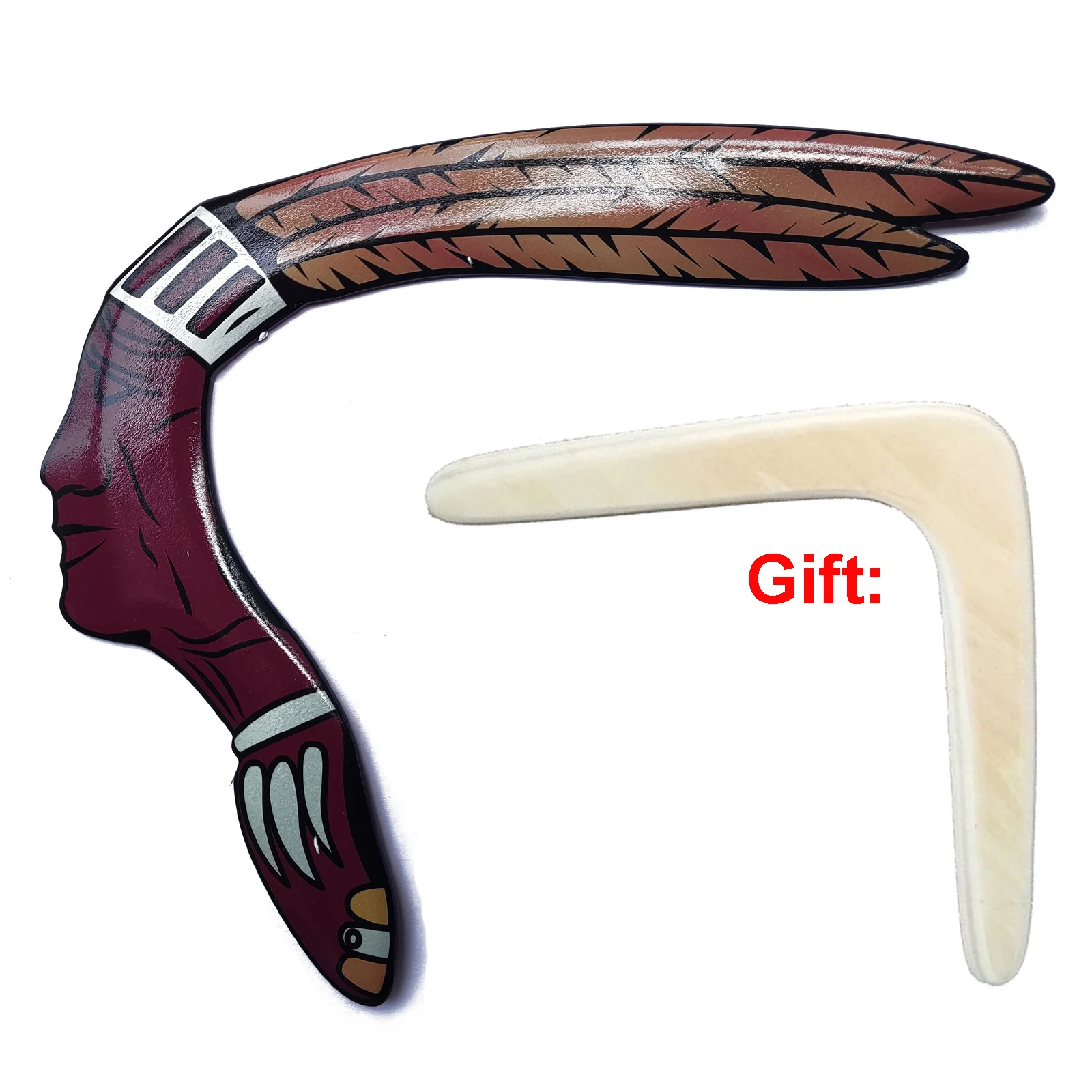 50m Return Handmade Wooden Boomerang Indian Flying Fun Outdoor Game Sports Throw and Catch