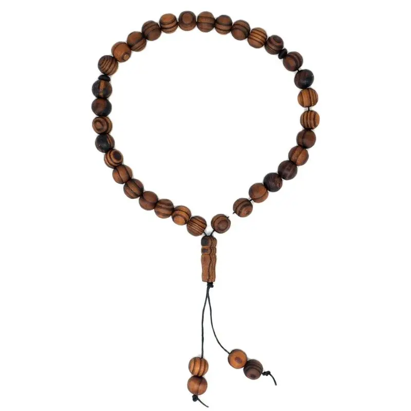 12mm Pine Wood 33 Prayer Beads Islamic Muslim Tasbih Subhah Masbahah Misbahah Allah Muhammad Rosary