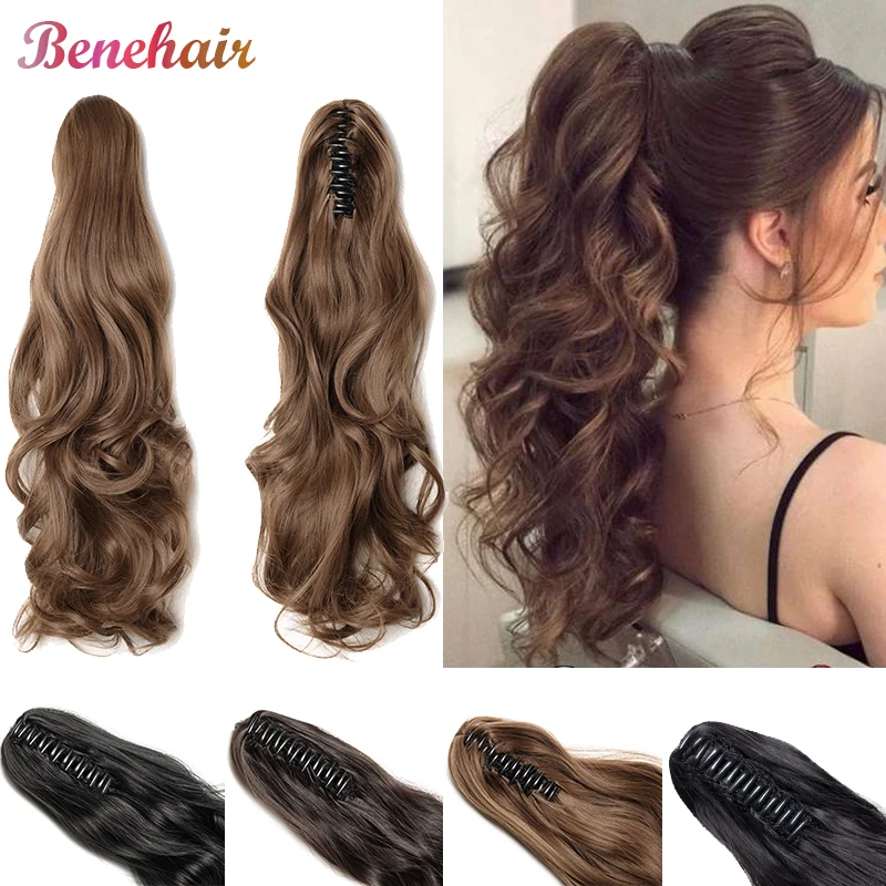 BENEHAIR Synthetic Clip In Ponytail Claw On Ponytail Hair Extensions Fake Hair Tail Women Hairstyle Hairpiece For Women