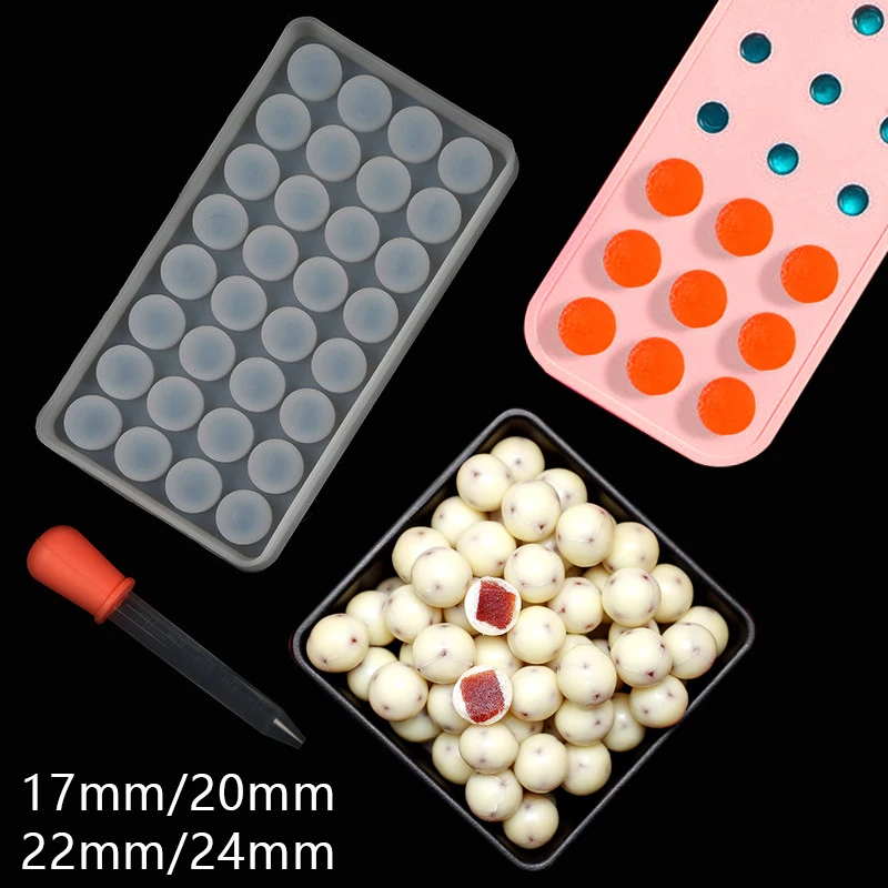 18 Holes 3D Mini Ball Silicone Ice Mold With Lid Round Chocolate Fondant Molds Cake Decorating Tools Bar Whisky Ice Cube Tray