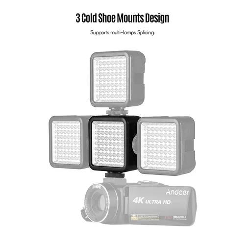 Imagen 2 del producto Andoer IR49S Mini luz de visión nocturna IR luz de fotografía infrarroja para cámara de vídeo videocámara batería recargable incorporada