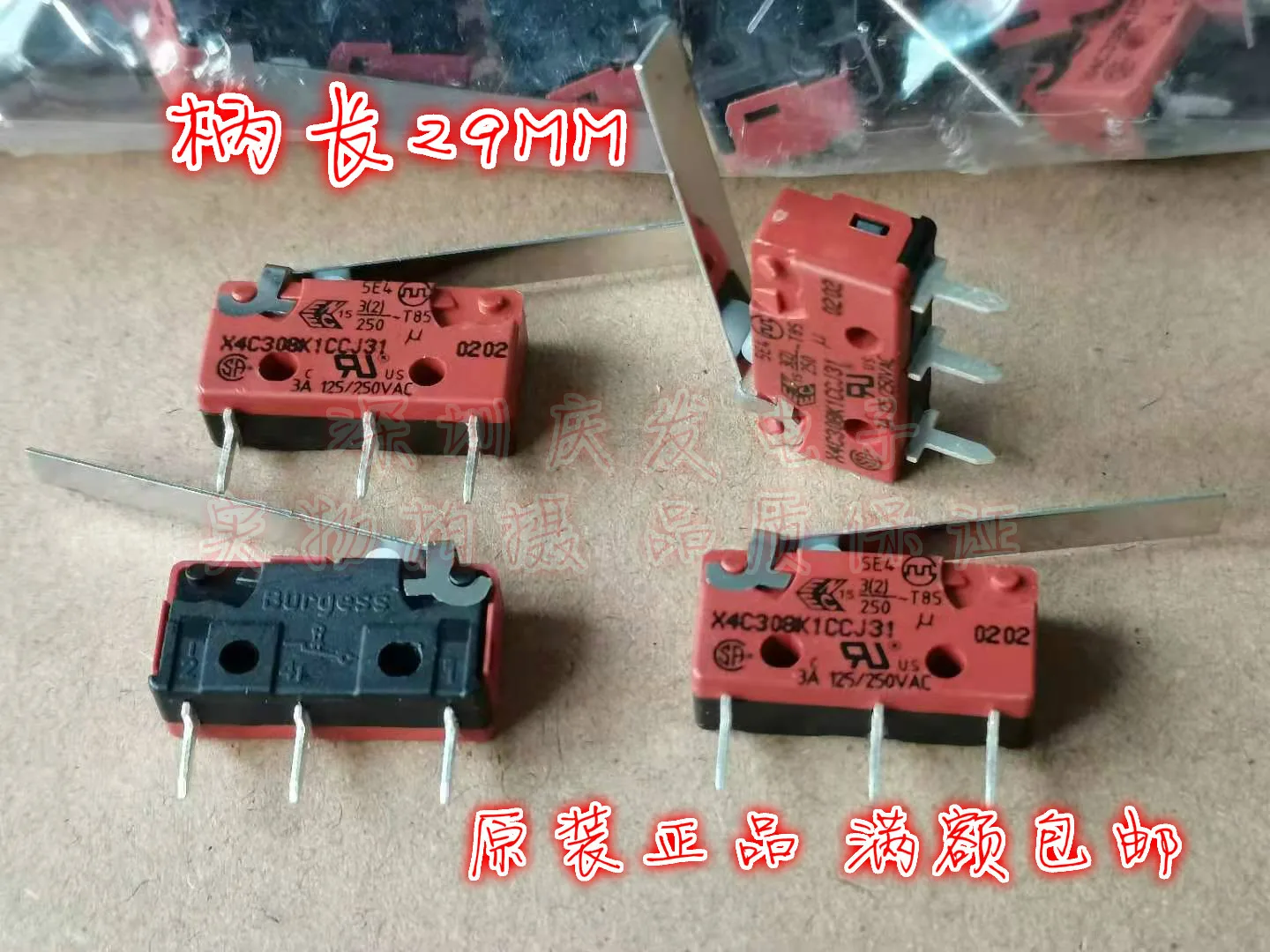original-novo-100-x4c308k1ccj31-micro-interruptor-botao-de-curso-3pin-alca-longa-pes-pontiagudos
