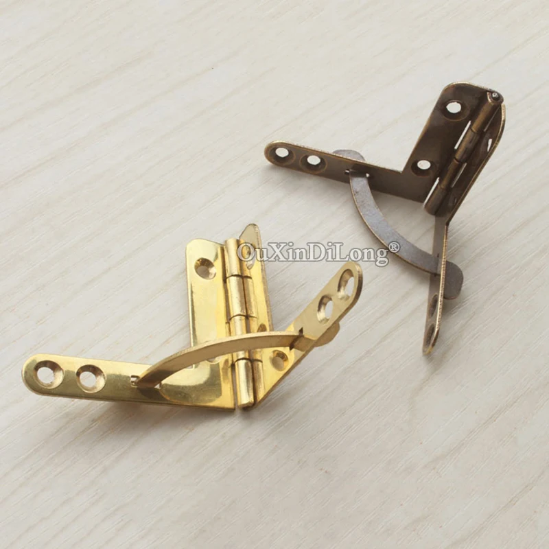 

Retro Vintage 50PCS 30X42mm / 41X46mm Pure Brass Box Hinges Quadrant Hinge For DIY Wooden Box Cases Humidor Jewelry Hinges