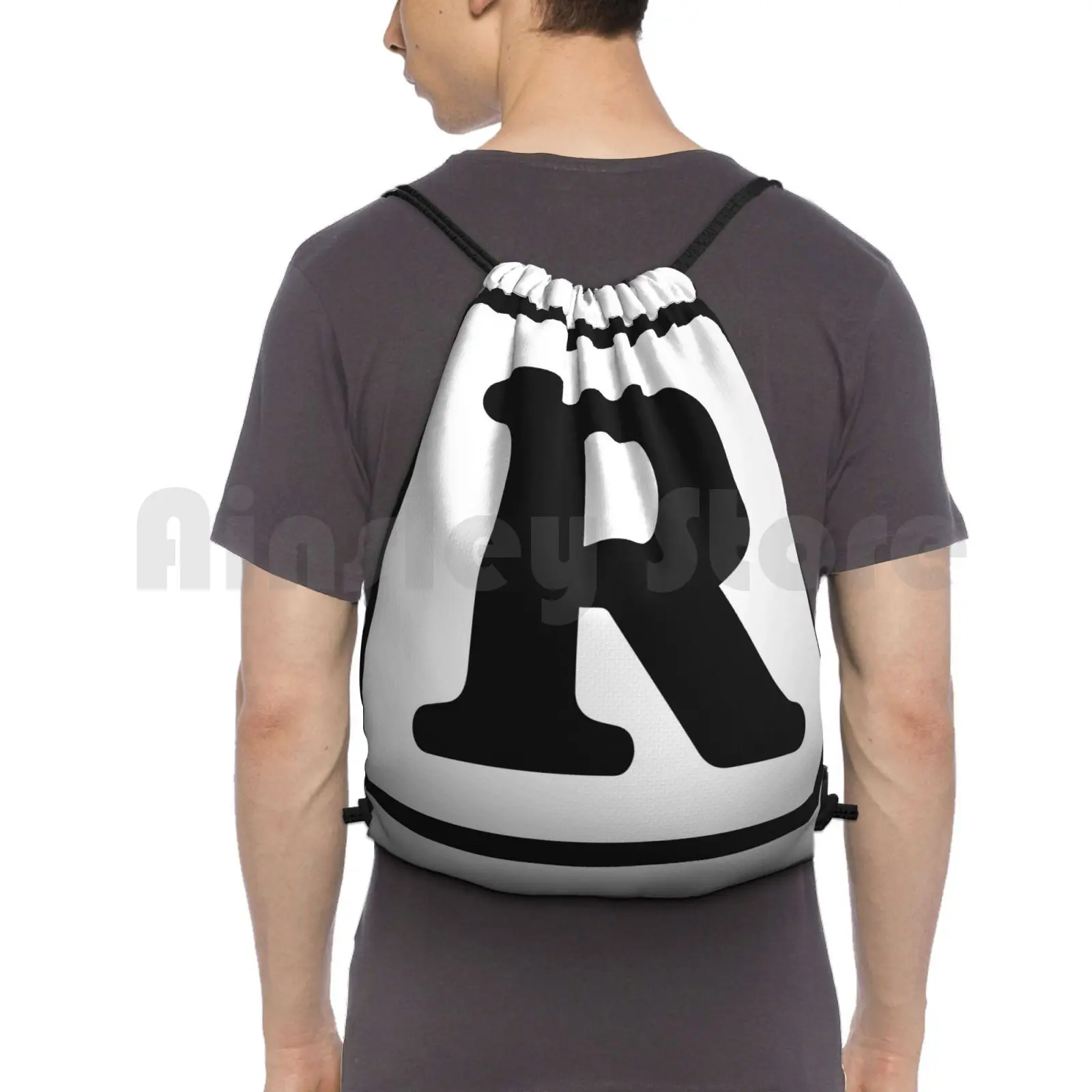 Rated R Backpack Drawstring Bag Riding Climbing Gym Bag Rated R Movies R Rated Movies Letter R Bold Letter R