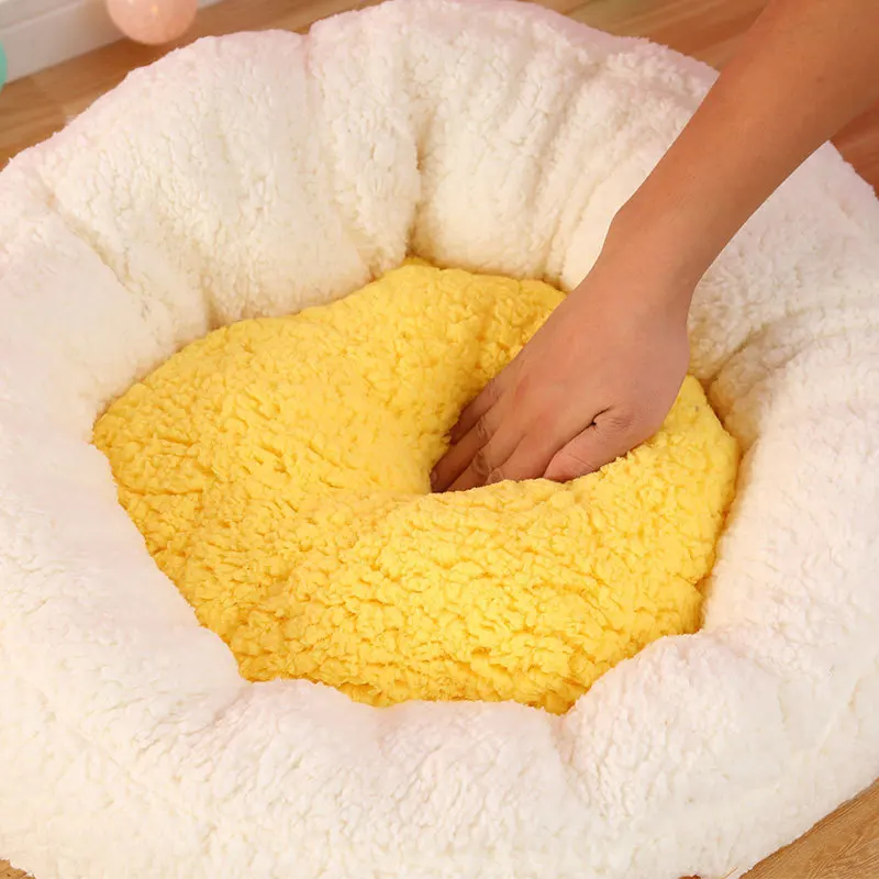 Pet Supplies Winter Warm Egg Yolk Kennel Non-removable and Washable Lamb Velvet Cat Litter Pet Mat cats products for pets