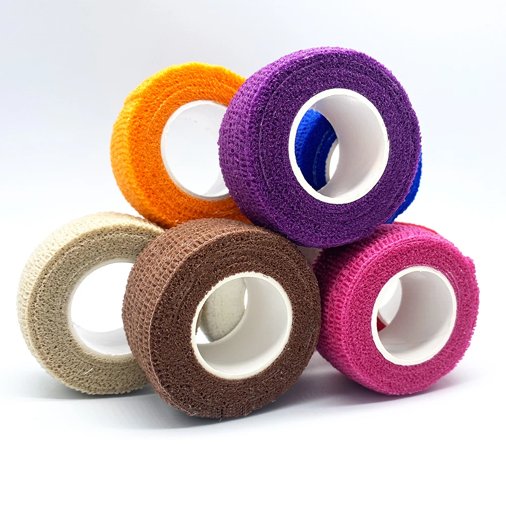 Disposable Self Adhesive Elastic Bandage For Handle With Tube Tightening Of Tattoo Accessories Random Color x1