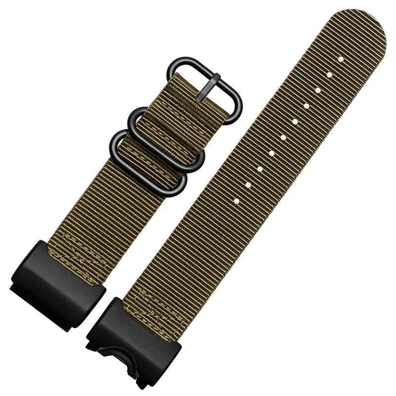 High Quality Nylon Watch Band For CASIO G-Shock Modified Big Mud King GWG-1000-1A/A3/1A1 GB/GG 24mm Black Green Canvas Strap