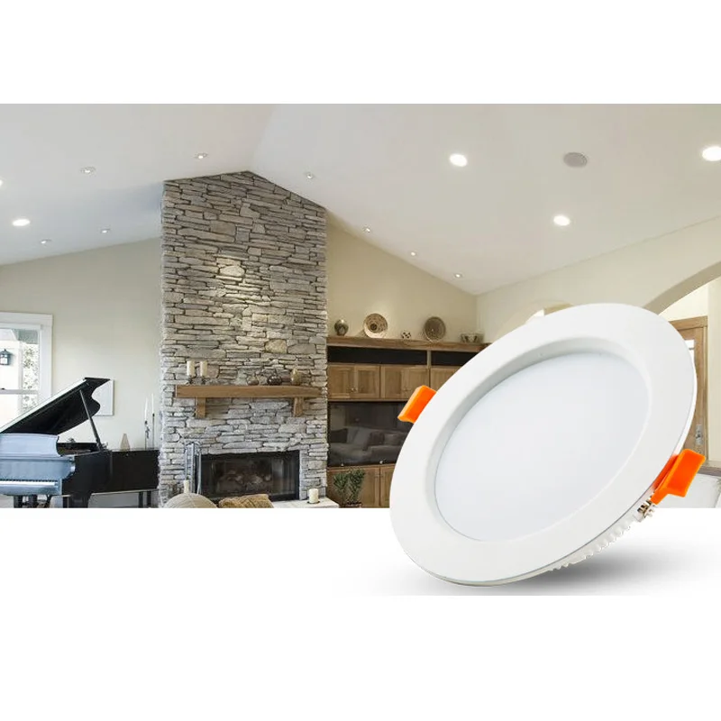 3W-24W lampa sufitowa LED z wbudowanym reflektorem typu Downlight chłodne/ciepłe białe AC 90-260V do salonu i oświetlenia centrum handlowego