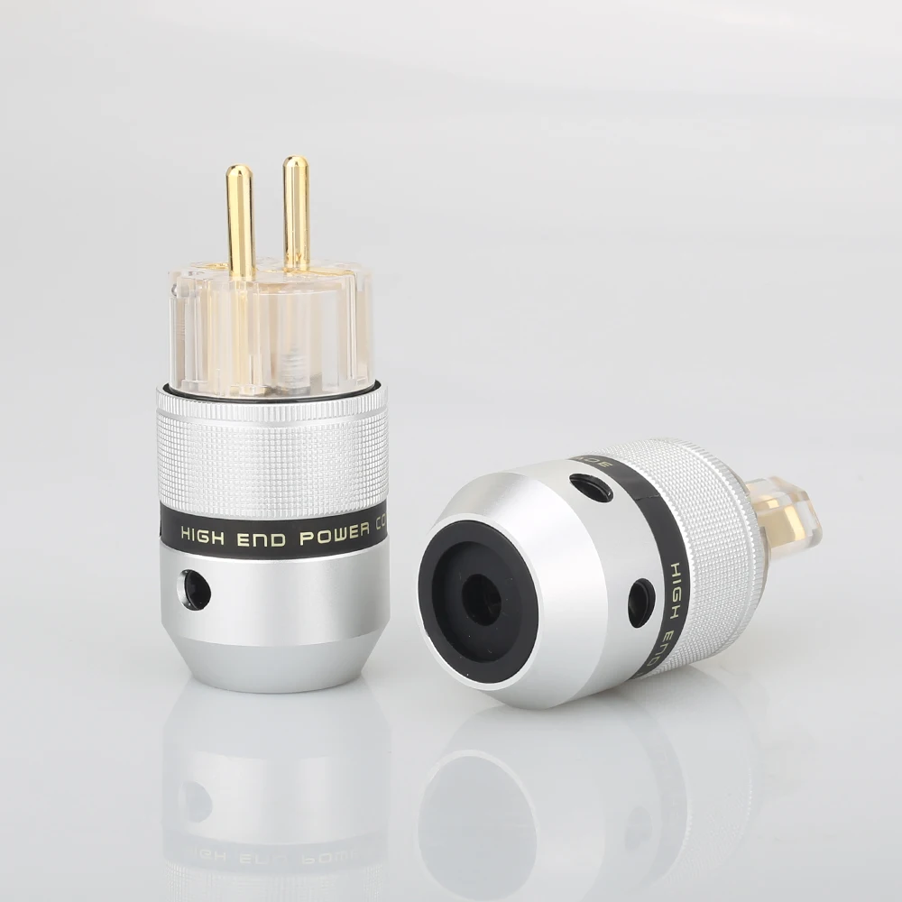 Одна пара, высококачественный Позолоченный разъем питания Schuko + гнездовой разъем IEC