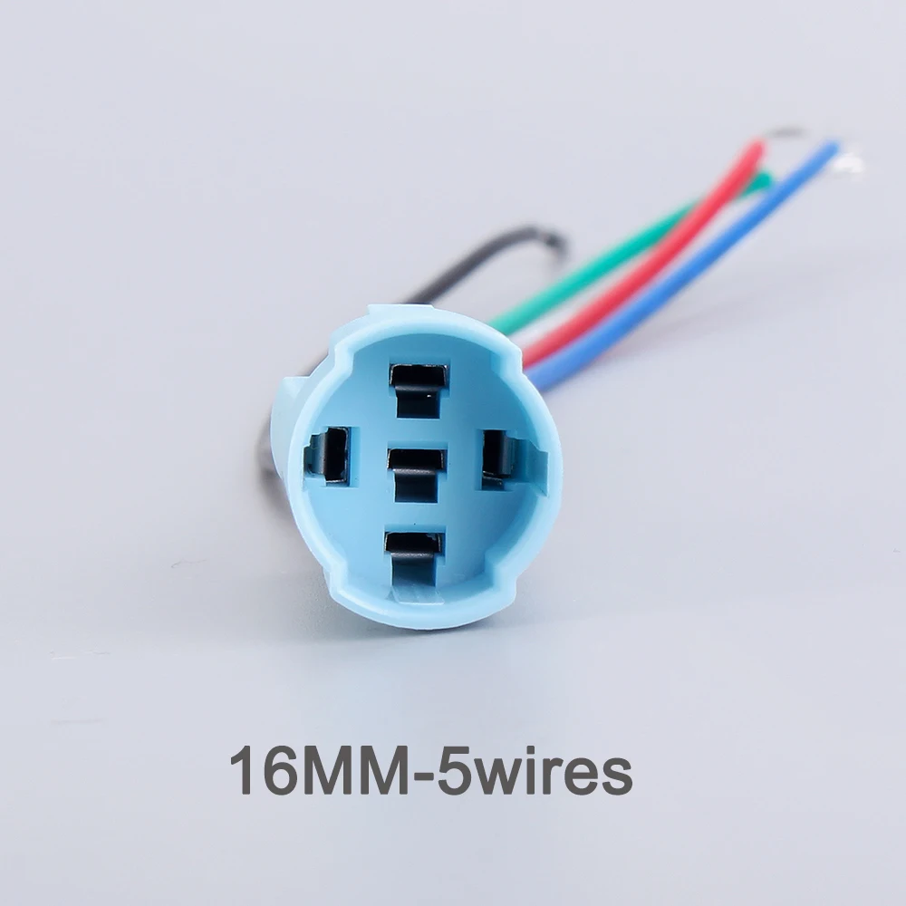 1PC 16mm 19mm 22mm 25mm 30mm cable socket for metal push button switch wiring 2-6 wires stable lamp light button Connector