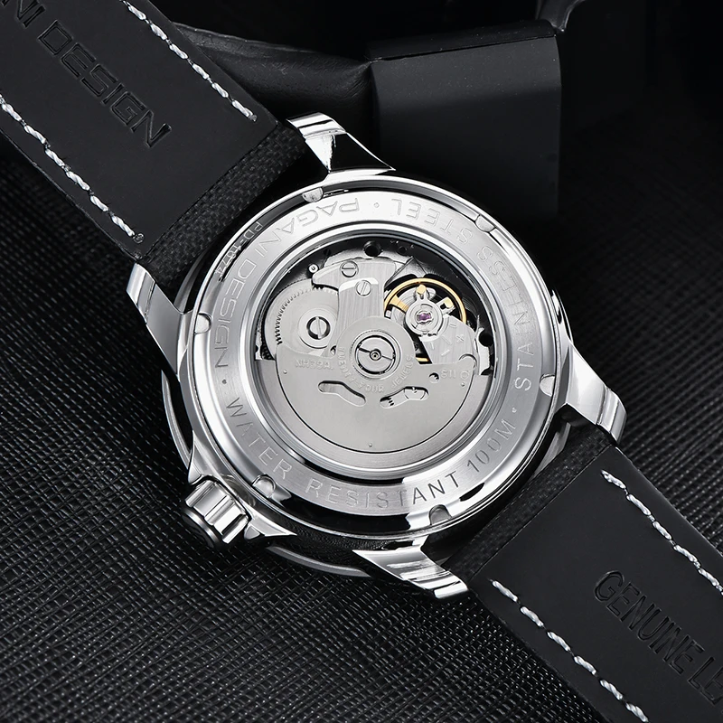 Imagem -06 - Pagani Design Nh39 Movt Relógios Masculinos Mecânica Automática Relógio de Vidro Safira Tourbillon Automático Relógio Aço Inoxidável Case