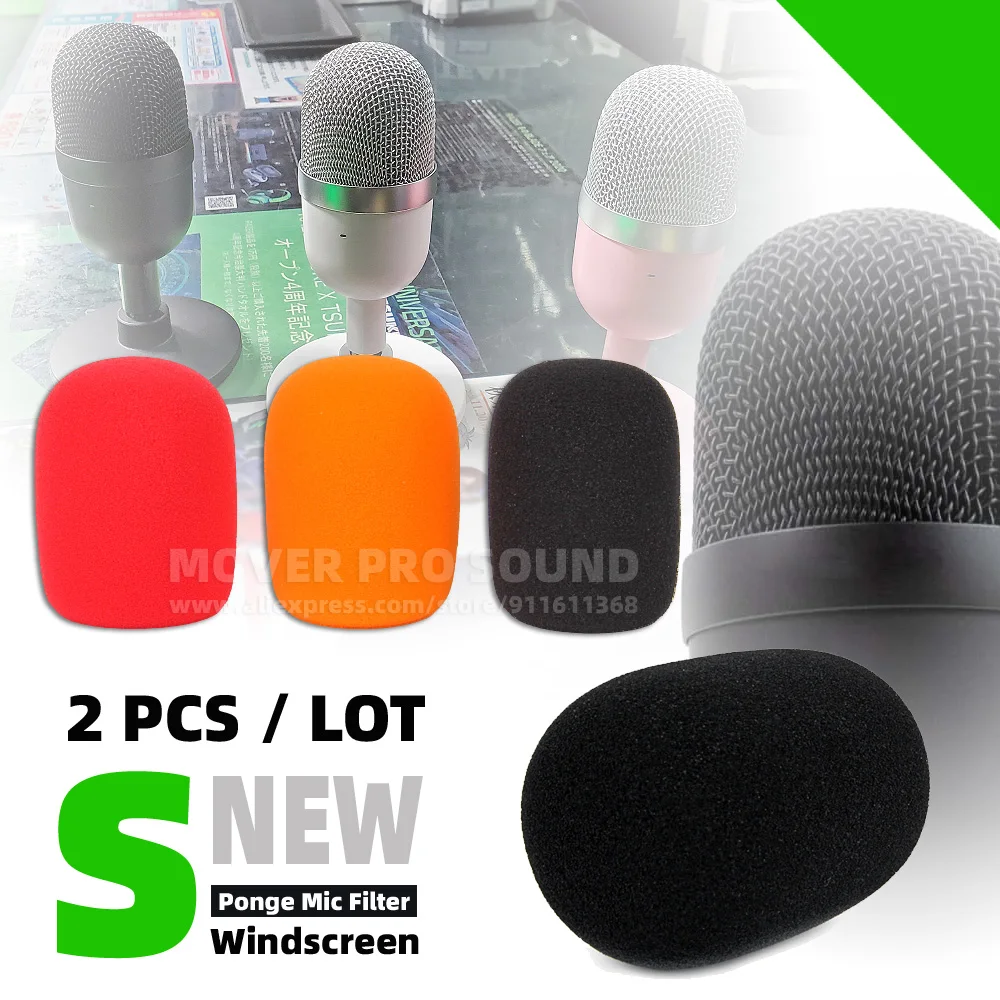 

2PCS Windscreen Dustproof Mic Foam Windproof Sponge For RAZER SEIREN Mini Microphone Anti Pop Filter Wind Screen Shield Cover