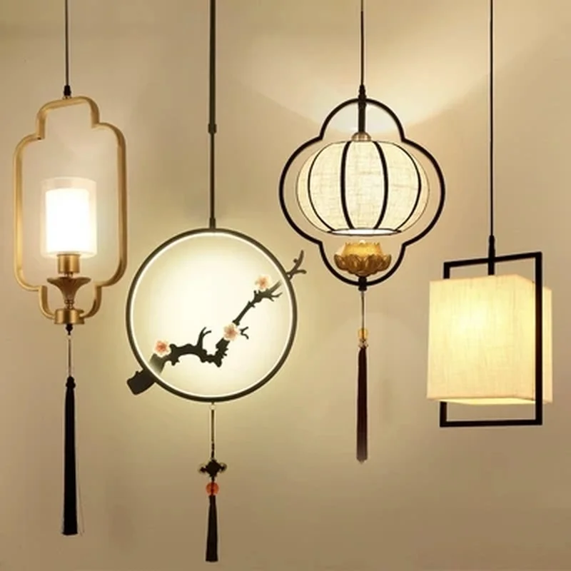 

New Chinese Small Chandelier Lighting Hall Dining Hall Corridor Bed Head Restaurant Chinese Style Lustres Hanglamp Deco Maison