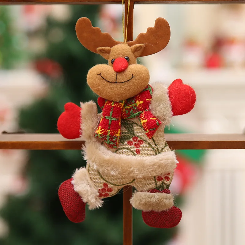 

12pcs Christmas Tree Hanging Ornaments Gifts Dancing Santa Toy Ornaments Hang Decorations for Home Festival Decor Pendants