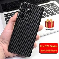 2025 New 3D Carbon Fiber Film For Samsung S24 S23 S22 S21 S20 Ultra S21 S20 S10 Plus Note 20 10 Ultra Back Cover Rear Stickers
