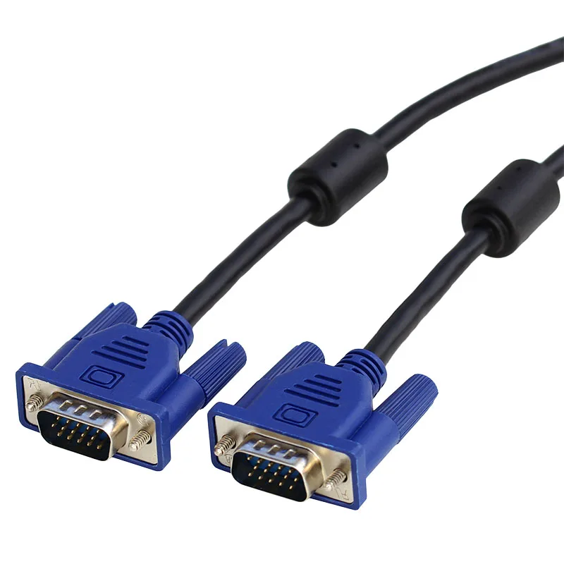 1.5M VGA 3+6 15Pin VGA D-Sub Video Cable Male to Male for Computers Monitors Projects with VGA Ports