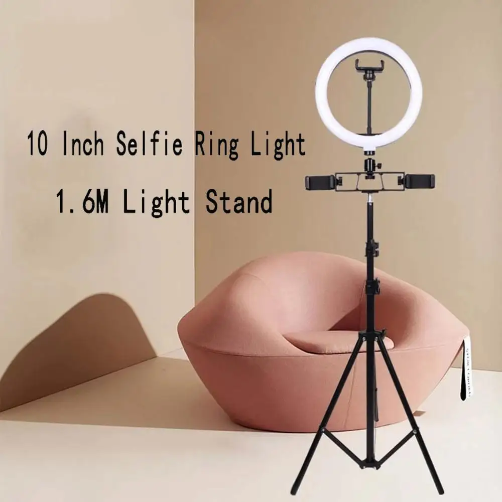 Photography Lighting with Tripod Stand Camera Photo Studio Circle Led Selfie Ring Light Phone Lamp for Video TikTok Youtube Set