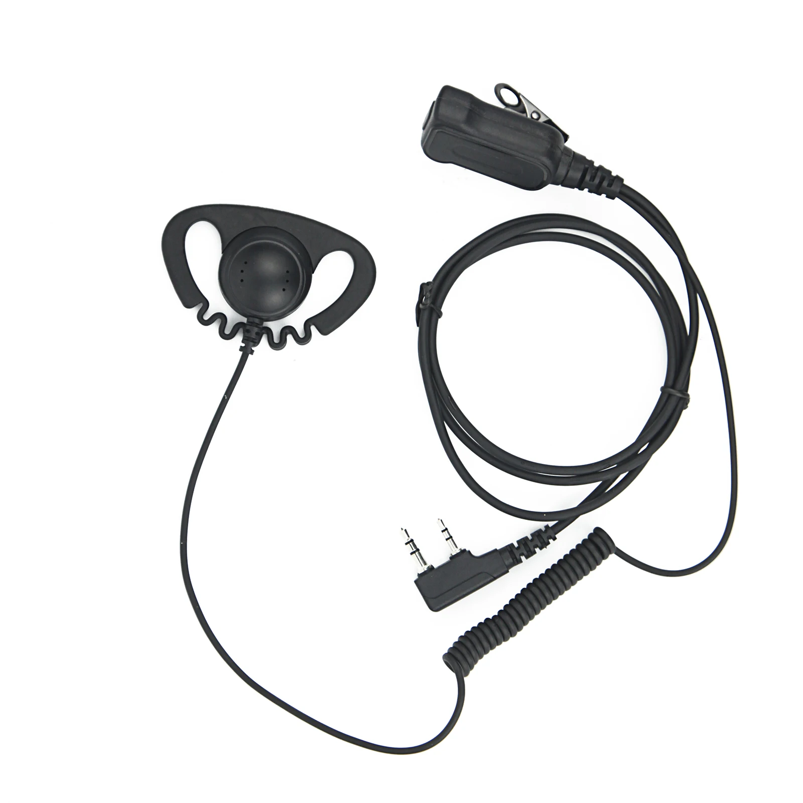 RISENKE D Shape Earpiece for Baofeng,Headset with Mic,uv-5k,UV-5R, BF-888S, BF-F8HP, BF-F9, UV-82,UV-82HP,UV-82C,TK-2107,TK-3107