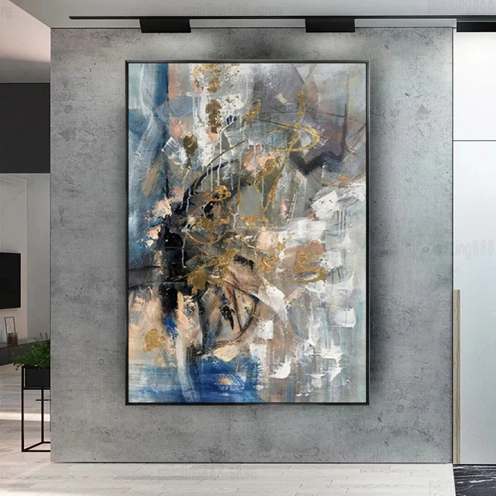 

100% Hand Painted Oil Painting Abstract Wall Pictures Gray texture wall art modern Canvas Paintings For Home canvas Decoration