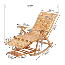 Heavy Duty Bamboo Recliner Chair #3