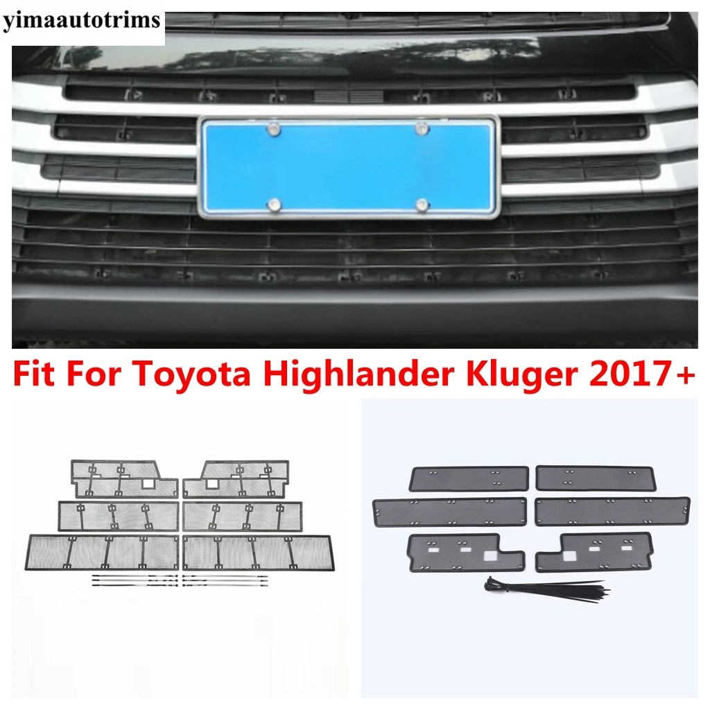 

Front Grille Insert Net Insect Screening Mesh Protection Accessories Exterior Kit For Toyota Highlander Kluger 2017 2018 2019