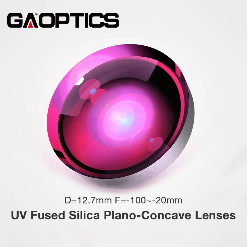 

Plano Concave Optical Lenses UV Fused Silica Diameter 12.7mm PVC Lens