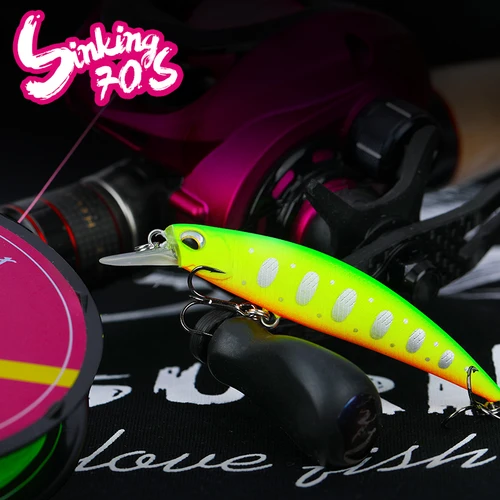 Imagen 2 del producto TSURINOYA 70S-Kit de pesca de fundición de pececillo que se hunde, 6 uds., 70mm, 8,9g, cebo duro, señuelo de pesca artificial, Lucio, trucha, juego de Jerkbait