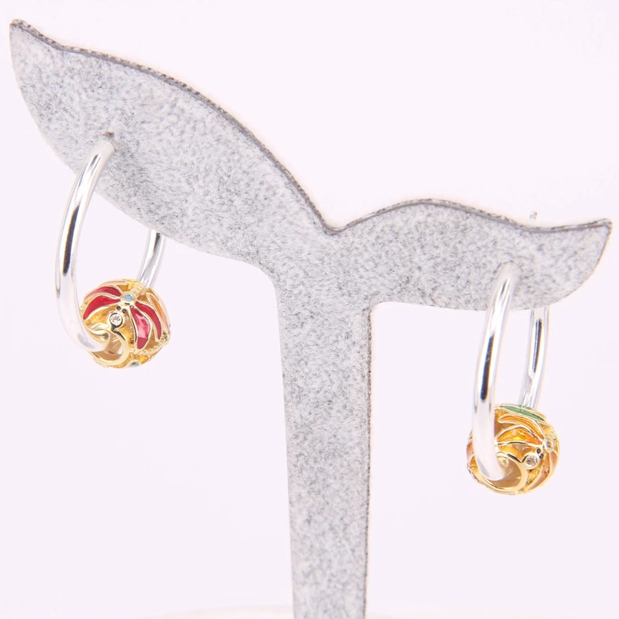 أقراط كريول كلاسيكية على طراز TS مع خرزة زركون ملونة يمكنك صنعها بنفسك، هدية مجوهرات أوروبية حقيقية للنساء TS