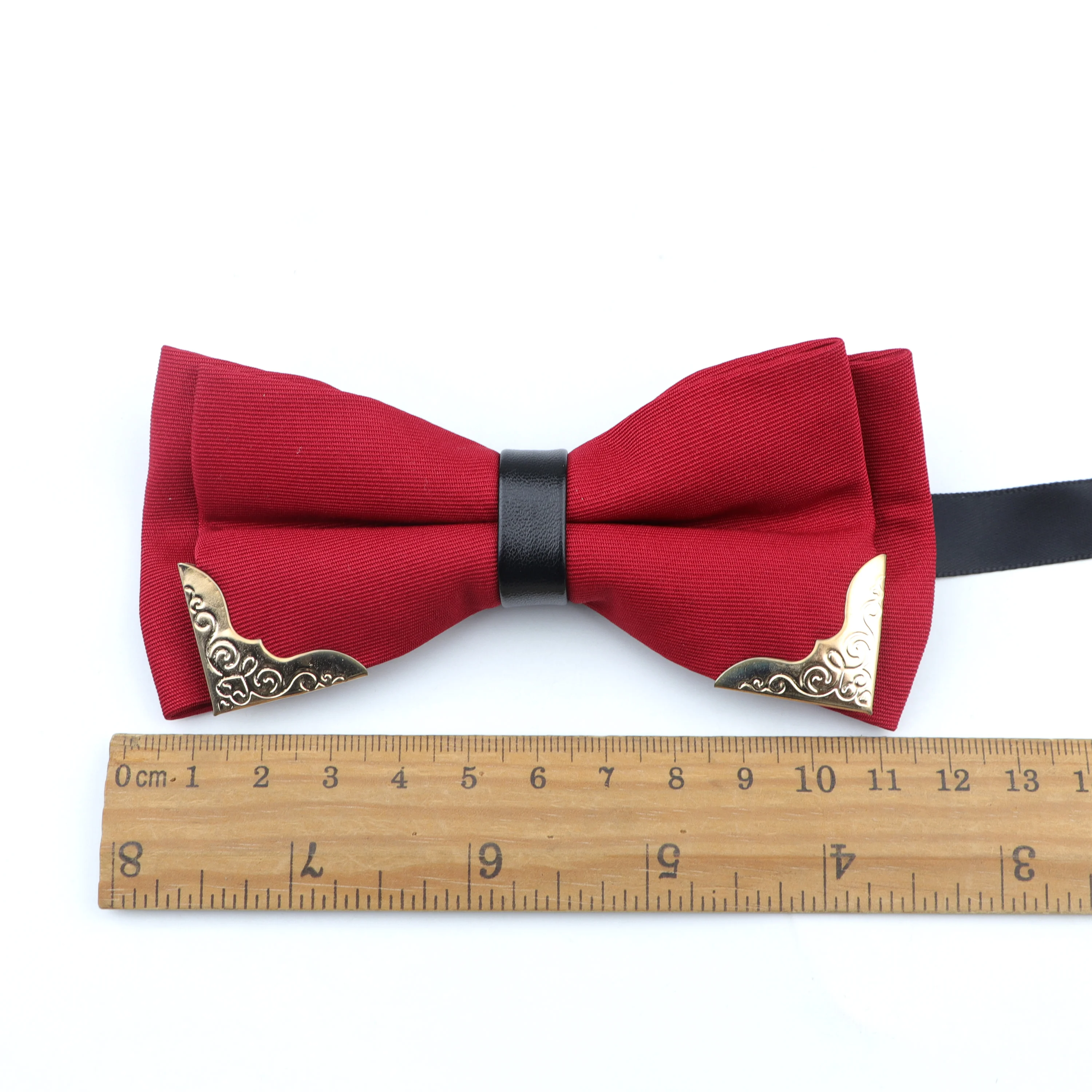 Nam Dây Thắt Nơ Đầu Kim Loại Chắc Chắn Quý Phái Cổ Điển 2 Lớp Polyester Bướm Bowtie Cravat Bản Bowties Nữ Nam Cổ Trụ