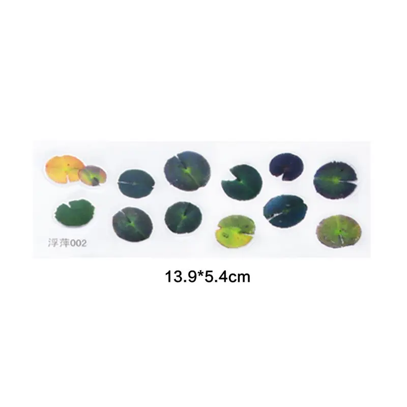 16 Pcs/set DIY Crystal Epoxy Filler 3D Resin Painted Goldfish Leaf Duckweed Filling Crafts Making Material Sticker