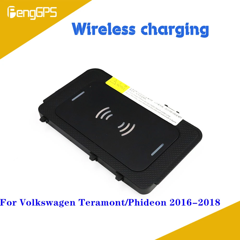 Quick Wireless Charger For Volkswagen Teramont Phideon 2016 2018 Fast Mobile Phone 10W Hidden Car Dashboard Holder Charging Pad