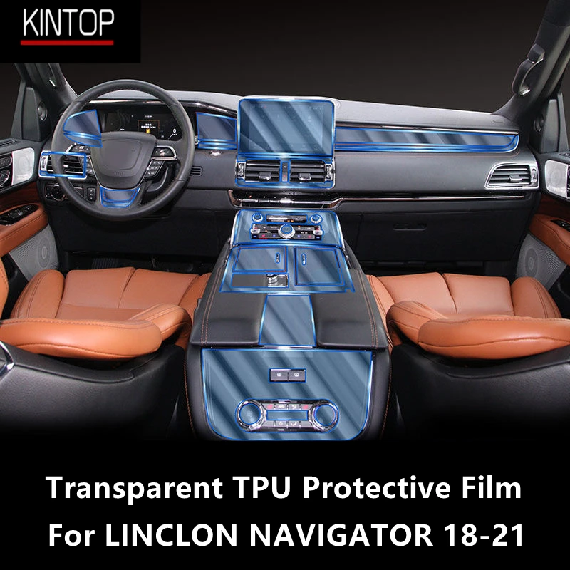 For LINCOLN NAVIGATOR 18-21 Car Interior Center Console Transparent TPU Protective Film Anti-scratch Repair Film Accessories