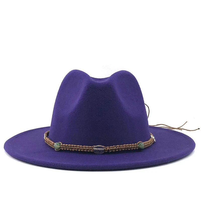 Wide Brim Autumn Trilby Caps Female Male Fashion Top Hat Jazz Cap Winter Panama Hat Vintage Fedoras Men Mafia Hat Felt 56-60CM