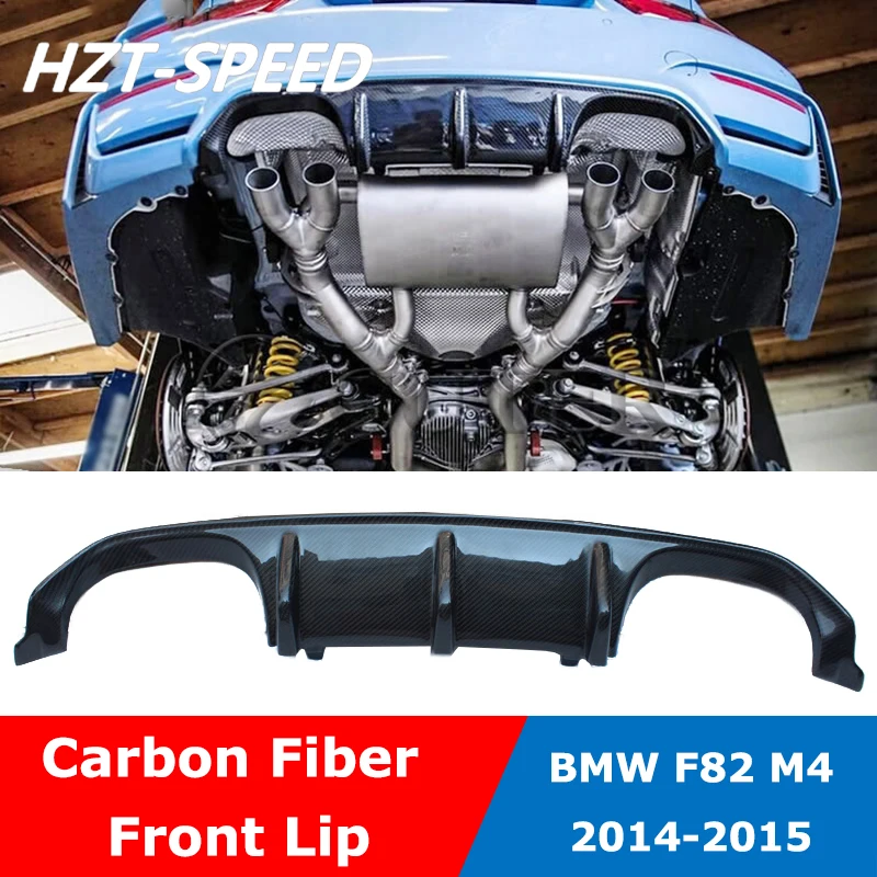 MP Style Carbon Fiber Rear Bumper Diffuser Four Out Lip For BMW M3 F80 F82 F83 M4 Body Kit 2014-2020