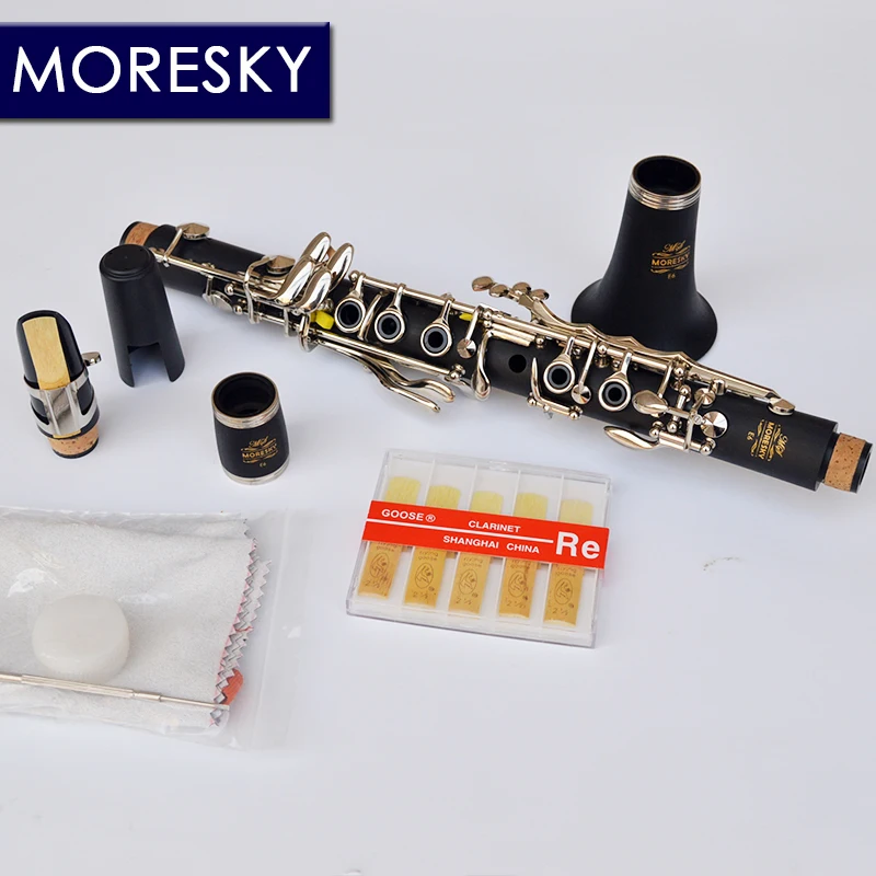 MORESKY Clarinet Eb tone soprano clarinet Hard Rubber Body Material eb E6